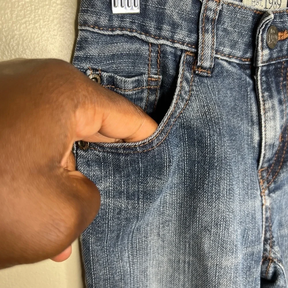 The Children’s Place Blue Distressed Straight Leg Jeans Girls 3T Casual Comfort